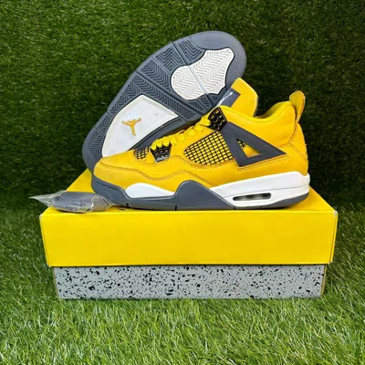 Pre-owned Jordan Nike Air Jordan 4 Lightning Shoes In Yellow
