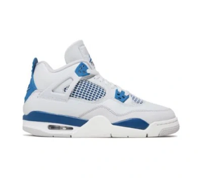 Pre-owned Jordan Nike Air  4 Retro 2024 Military Blue Grade School Size 6.5 7 Ready To Ship In White