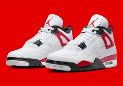 Pre-owned Jordan Nike Air  4 Retro Red Cement Size 13. Dh6927-161 In White