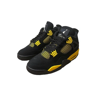 Pre-owned Jordan Nike Air Jordan 4 Retro Thunder 2023 Shoes In Black