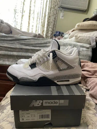Pre-owned Jordan Nike Air Jordan 4 “white Cement” Size 11 Shoes