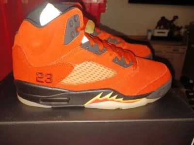 Pre-owned Jordan Nike Air  5 Retro Dunk On Mars (w) Women's Shoes Dd9336-800 Sz 9 In Red