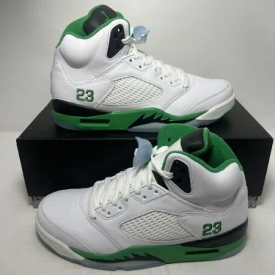 Pre-owned Jordan Nike Air  5 Retro Lucky Green White Wmns Size 8w-9w Dd9336-103 Brand