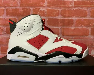 Pre-owned Jordan Nike Air  6 Retro Carmine 2021 B-grade Ct8529-106 Men's Sneakers Sizes In White/black/carmine