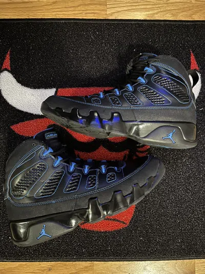 Pre-owned Jordan Nike Air Jordan 9 Black Bottom Photo Blue Size 9 302370-007b Shoes