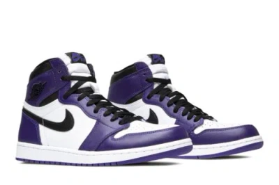 Pre-owned Jordan Nike Air  Air  1 Retro High Og Court Purple 2.0 555088-500 In Court Purple/white/black