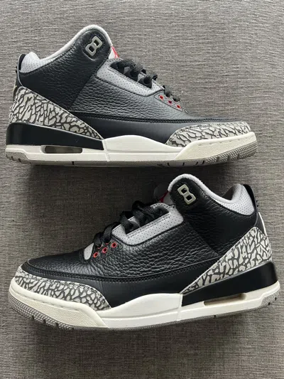 Pre-owned Jordan Nike Air Jordan Retro 3 Black Cement 2018 Used 8.5 No Box Cheap Shoes
