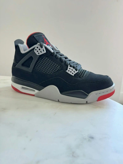 Pre-owned Jordan Nike Air Jordan Retro 4 Bred (2019) Shoes In Black