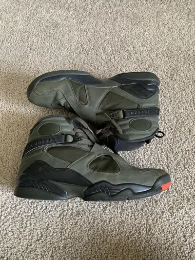Pre-owned Jordan Nike Air Jordan Retro 8 ‘take Flight' Size 11 Shoes In Olive Green