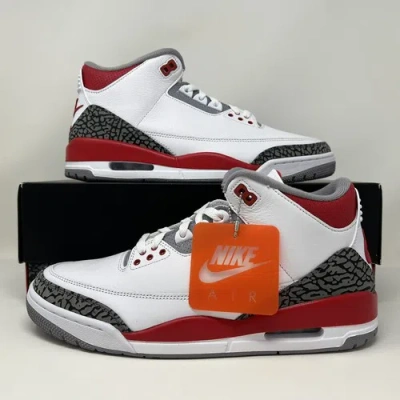 Pre-owned Jordan Nike Air  Retro Iii 3 Og Fire Red 2022 White Black Mens Size 13 Dn3707-160