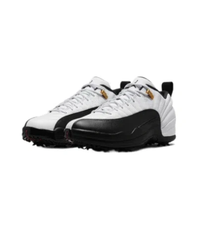 Pre-owned Jordan Nike Air  Xii 12 Low Golf Taxi White Black Gold Dh4120-100