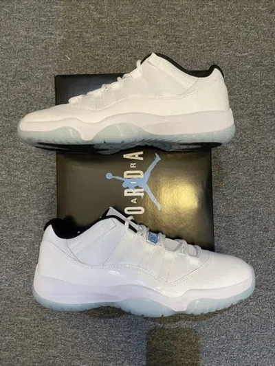 Pre-owned Jordan Nike Air 11 Retro Low Legend Blue 2021- Size 9.5 - Brand - Av2187-117 In White