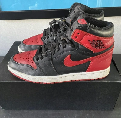 Pre-owned Jordan Nike Jordan 1 ‘banned' Bred 2016 Shoes In Black Red