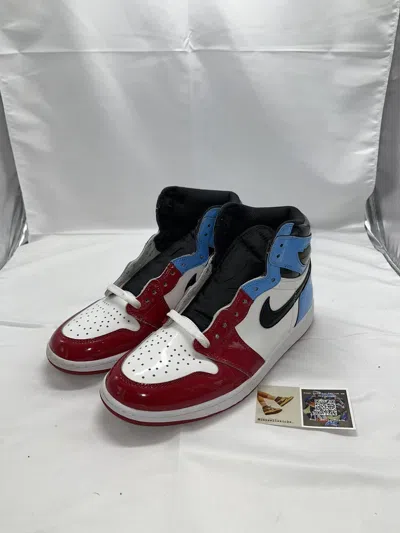 Pre-owned Jordan Nike Jordan 1 High Retro "fearless Unc To Chi" 2019 Shoes In Blue/red