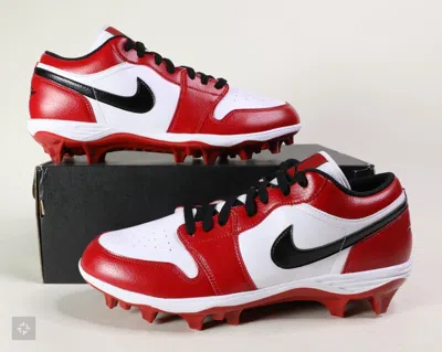 Pre-owned Jordan Nike  1 Low Force Savage Chicago Cleats (fd2239-106) Mens Size 12-12.5 In Red