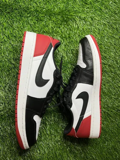 Pre-owned Jordan Nike Jordan 1 Low Og Black Toe Shoes