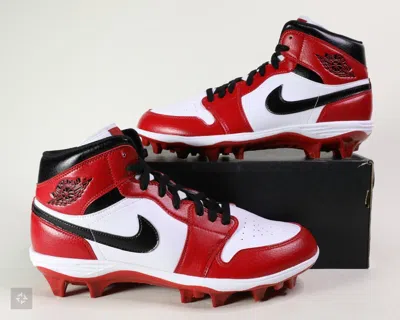 Pre-owned Jordan Nike  1 Mid Force Savage Chicago Cleats (fd2237-106) Men's Size 10-13 In Red