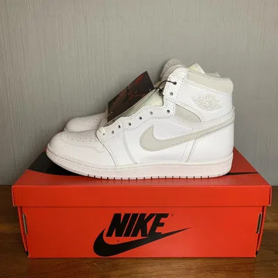 Pre-owned Jordan Nike Jordan 1 Retro High 85 Neutral Grey Shoes In White