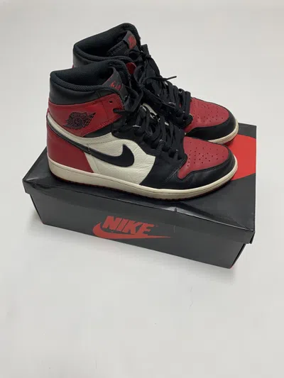 Pre-owned Jordan Nike Jordan 1 Retro High Bred Toe Shoes In Red