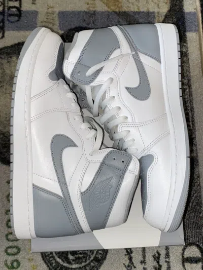 Pre-owned Jordan Nike Jordan 1 Retro High Og Steath Shoes In Grey White