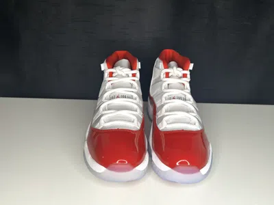 Pre-owned Jordan Nike  11 Retro Cherry 2022 (ct8012-116) Men's Size 10 In White