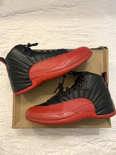 Pre-owned Jordan Nike Jordan 12 Retro “flu Game” Shoes In Red