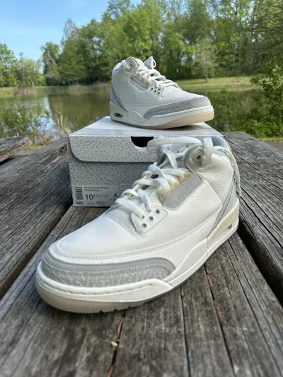 Pre-owned Jordan Nike Jordan 3 “ Ivory Craft “ Shoes In White