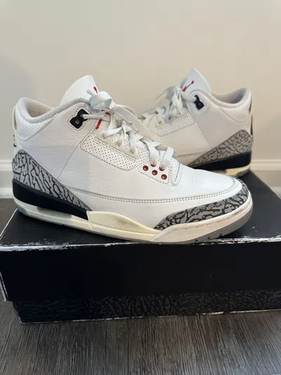 Pre-owned Jordan Nike Jordan 3 Retro - White Cement Reimagined Shoes
