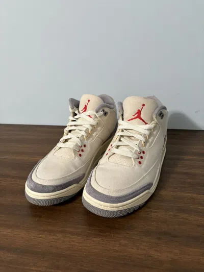 Pre-owned Jordan Nike Jordan 3 Retro Muslin Shoes In Beige