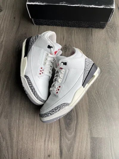Pre-owned Jordan Nike Jordan 3 Retro White Cement Reimagined Shoes