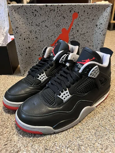 Pre-owned Jordan Nike Jordan 4 Retro Bred Reimagined - 10.5 Shoes In Black