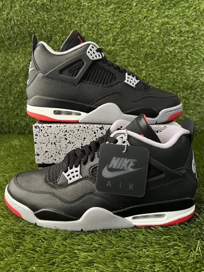 Pre-owned Jordan Nike Jordan 4 Retro Bred Reimagined Shoes In Black