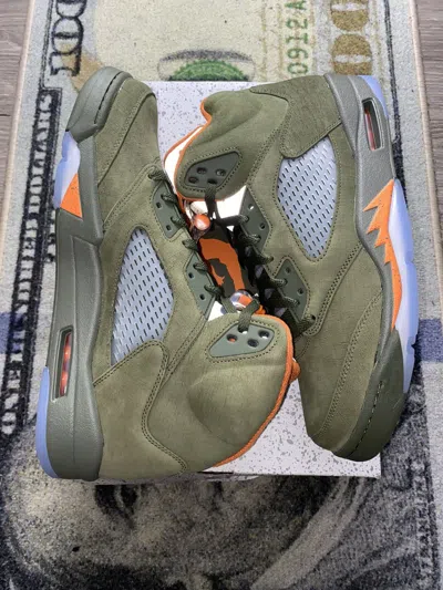 Pre-owned Jordan Nike Jordan 5 Retro Olive (2024) Shoes