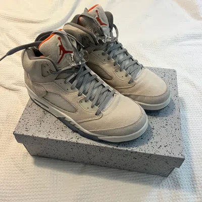 Pre-owned Jordan Nike Jordan 5 Se Craft Shoes In Cream