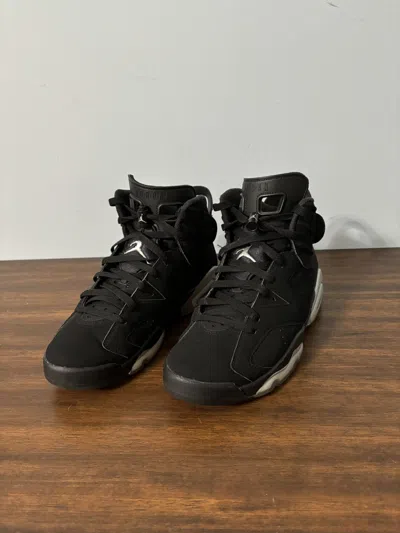 Pre-owned Jordan Nike Jordan 6 Retro Chrome Shoes In Black