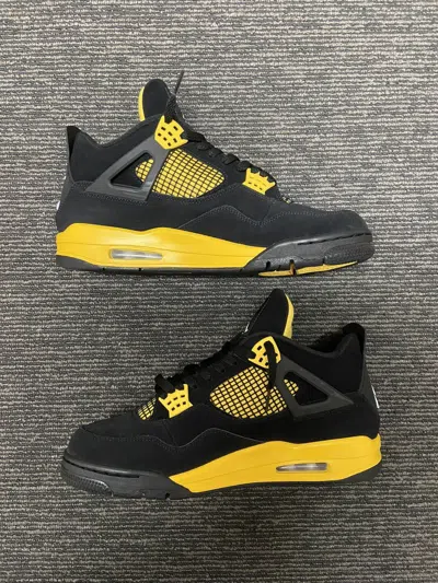 Pre-owned Jordan Nike Jordan Thunder 4 Shoes In Black Yellow