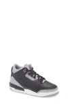 Jordan Nike Kids' Air  3 Retro Sneaker In Black/fire Red/grey