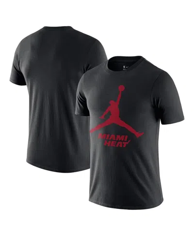 Jordan Nike Men's Black Miami Heat Essential Jumpman T-shirt