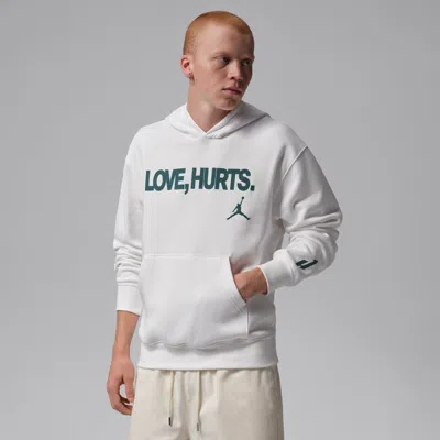 Jordan Nike Men's Jalen Hurts Fleece Hoodie In White
