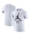 Jordan Nike Men's White Brooklyn Nets Essential Jumpman T-shirt In White