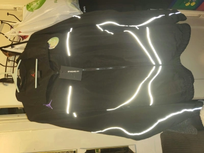 Pre-owned Jordan Nike Psg Jordan Track Jacket Reflective In Black