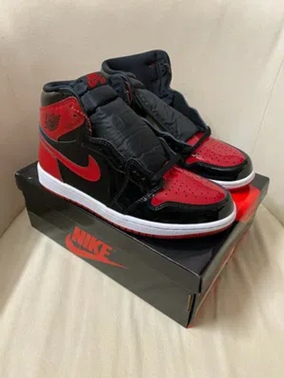 Pre-owned Jordan Nike Retro Air  Patent Bred Red 1s 1