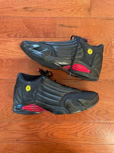 Pre-owned Jordan Nike Size 10 Jordan 14 Last Shot 2018 Bred Black And Red Shoes