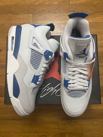 Pre-owned Jordan Nike Size 13 - Jordan 4 Retro Military Blue Men's Shoes