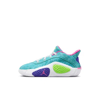Jordan Nike Tatum 2 Little Kids' Shoes In Teal/green/pink