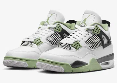 Pre-owned Jordan Nike Wmns Air  4 Retro Seafoam Oil Green Aq9129-103 Us(w) 7 - 12 Women