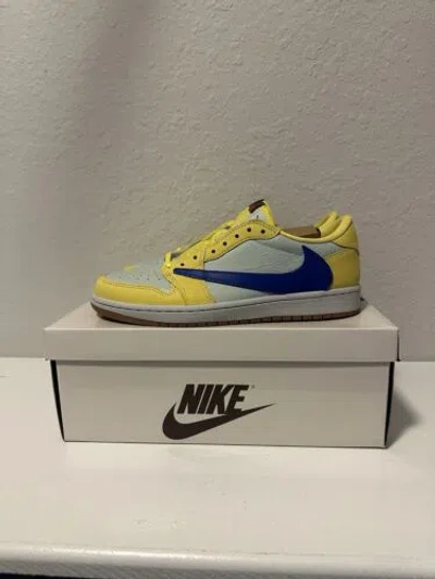 Pre-owned Jordan Nike X Travis Scott Wmns Air  1 Low Og Sp Dz4137-700 “canary” Men's Size 8 In Yellow