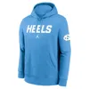 Jordan North Carolina Club 2-hit Nickname Nike Men's College Pullover Hoodie In Blue