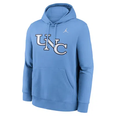 Jordan North Carolina Sideline Club Nike Men's  Brand Pullover Hoodie In Blue