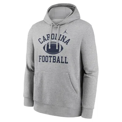 Jordan North Carolina Sideline Club Nike Men's  Brand Pullover Hoodie In Gray
